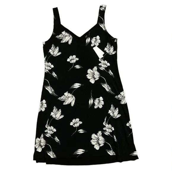 WHITE HOUSE BLACK MARKET NWT Sleeveless Floral Reversible Tank Dress L - Picture 7 of 12